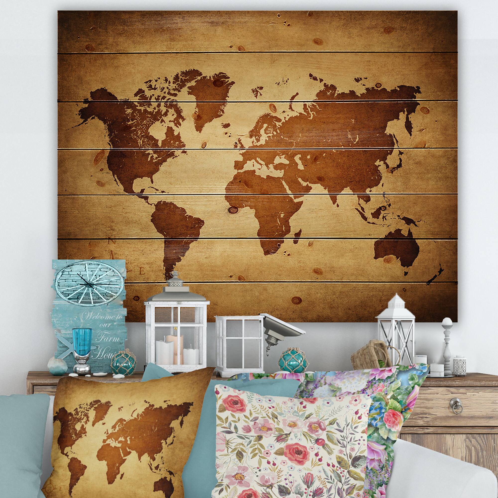 Designart - Ancient Map of The World VI